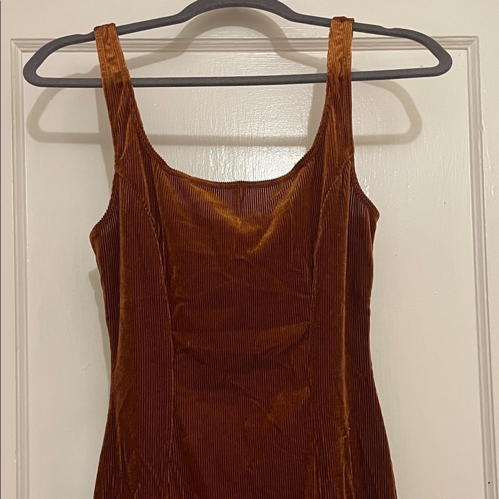 Bear Dance Copper Velvet Dress